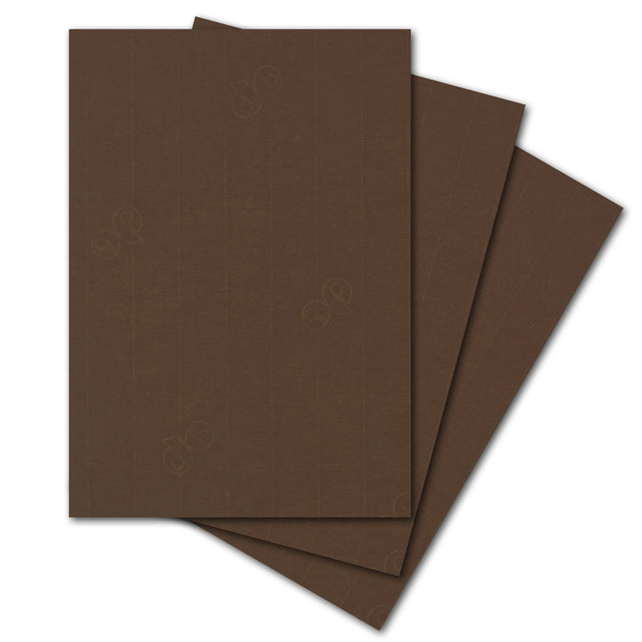 ARTOZ 50x Bastelpapier - Braun - DIN A4 297 x 210 mm - 220 Gramm pro m² - Edle Egoutteur-Rippung - H