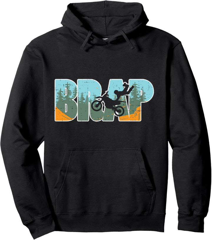 Brap Dirt Bike Motocross Motorcycle Dirt Track Racing Gift Pullover Hoodie