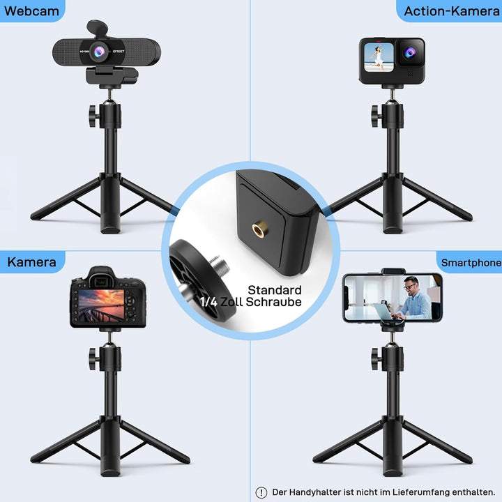 EMEET Full HD Webcam - C960 Kit 1080P Webcam mit Objektivabdeckung & Dual Mikrofon, 90 ° Streaming K