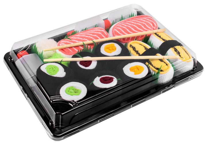 Rainbow Socks - Damen Herren - Sushi Socken Tamago Lachs 3x Maki - 5 Paar S Mehrfarbig, S Mehrfarbig