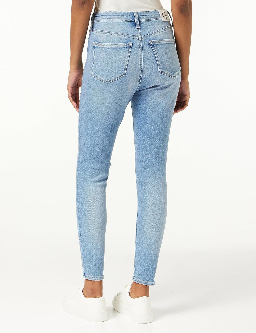 Calvin Klein Damen Jeans Hose Super Skinny Ankle High Waist 33W Denim (Denim Light), 33W Denim (Deni