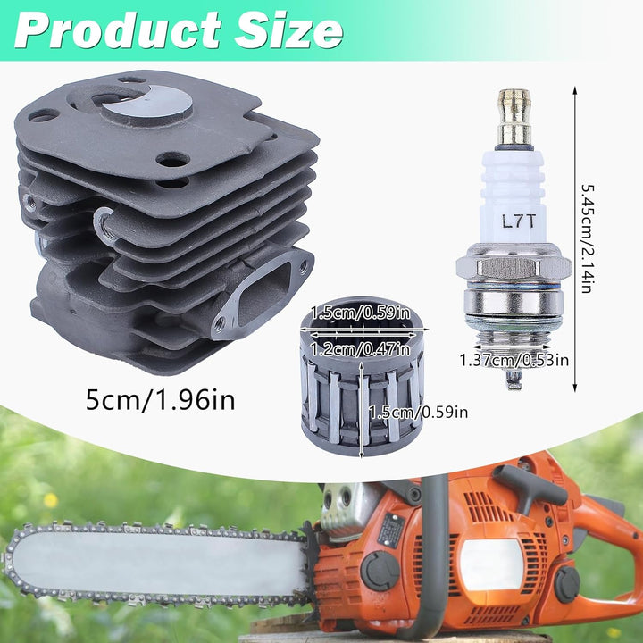 Adefol Nikasil überzogen 50mm Zylinder Kolben Nadellager Dichtung Kit Für Husqvarna 365 371 372 XP 3