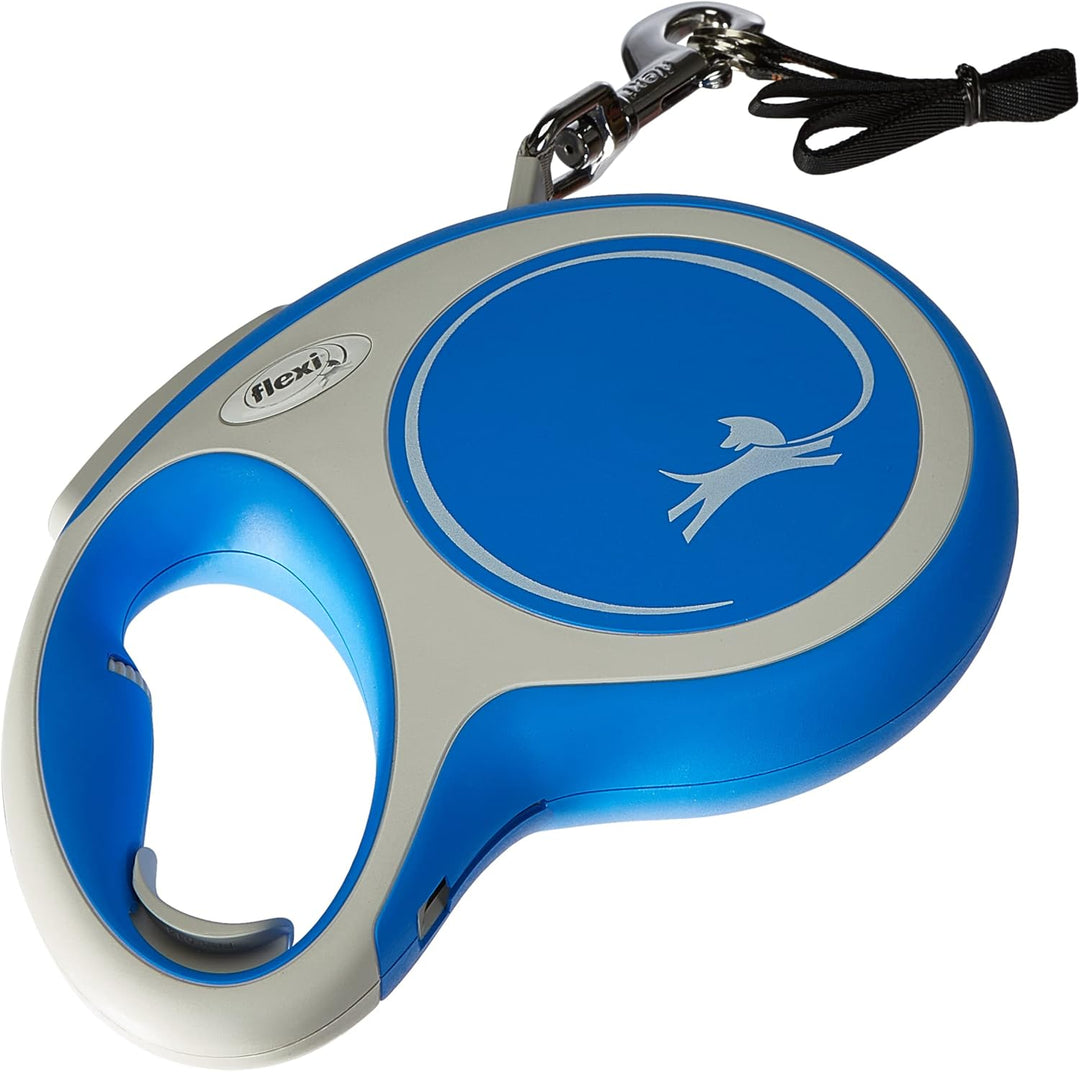Kerbl Flexi - Rollschnur New Comfort Band - 8 Meter bis 50 kg - Blau - 1 Stück Blau small, Blau smal