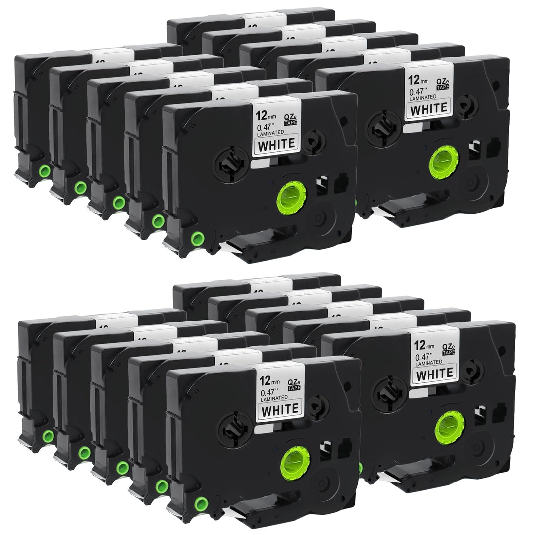 20er-Pack kompatible TZe-231 Schriftbänder für Brother TZe-231 / TZ-231, 12 mm (0,47 Zoll) laminiert
