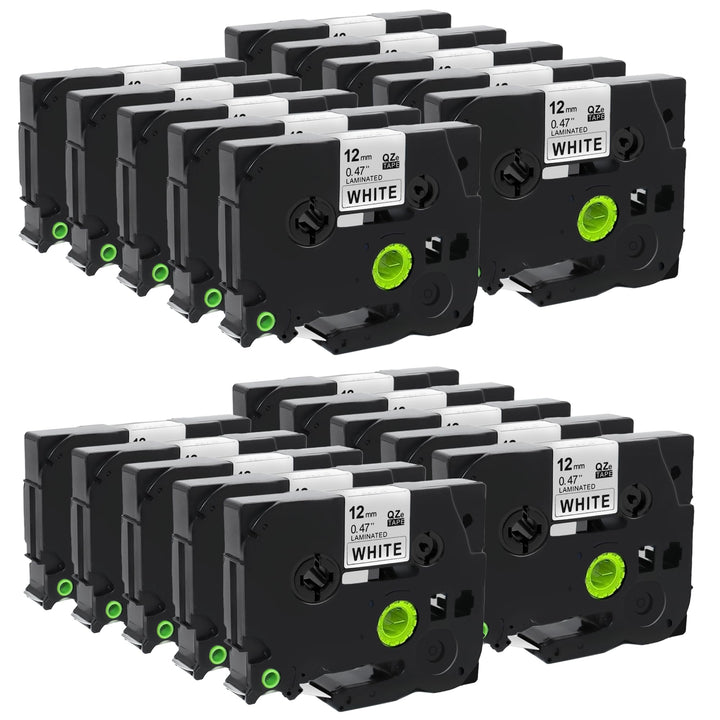 20er-Pack kompatible TZe-231 Schriftbänder für Brother TZe-231 / TZ-231, 12 mm (0,47 Zoll) laminiert