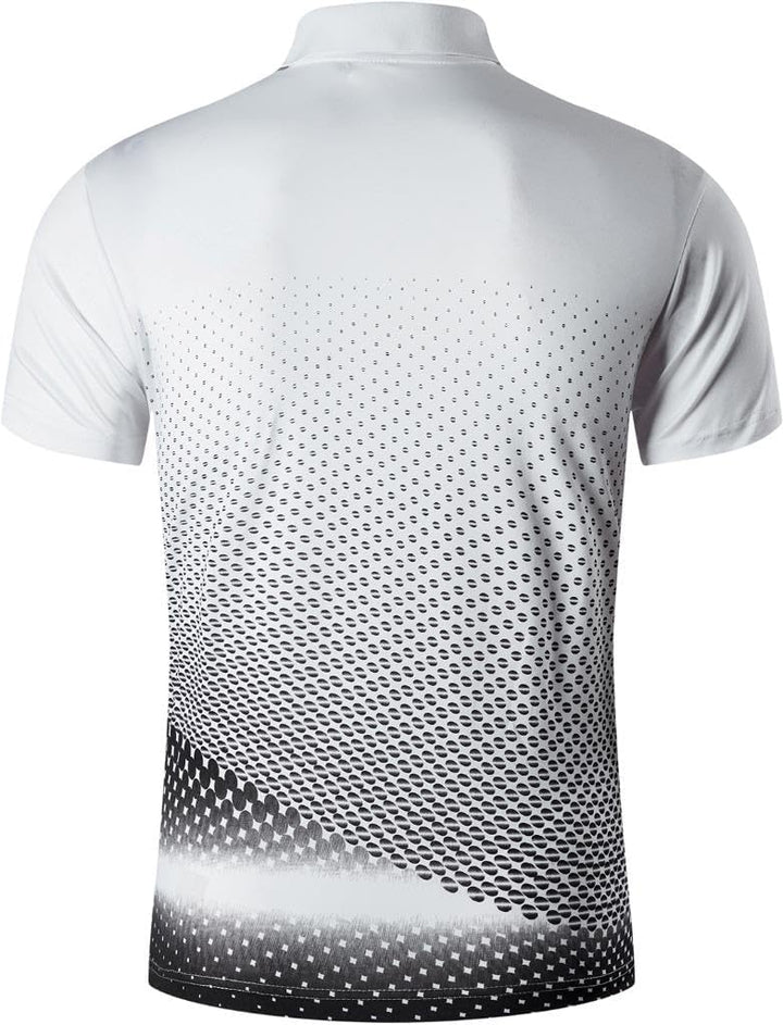 Jeansian Herren Kurzarm Passform Sport Polo Tee Shirts T-Shirts Tops Poloshirt Golf Tennis Picklebal