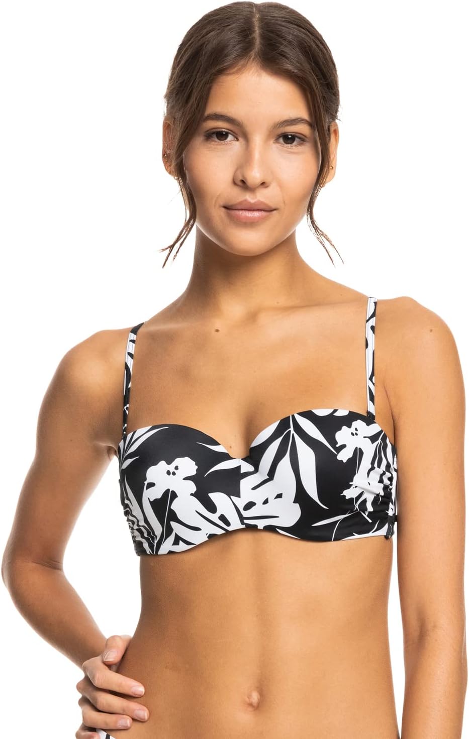 Roxy Damen Love The Beach Vibe-Bandeau-Bikinioberteil Bikini XS Anthracite Surf Trippin Bico S, XS A