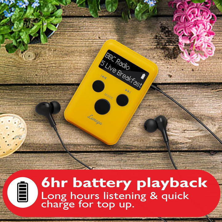 LEMEGA Mini GO Tragbare DAB-Radio für die Hosentasche,Digitales Taschenradio UKW,Radiowecker,Persönl