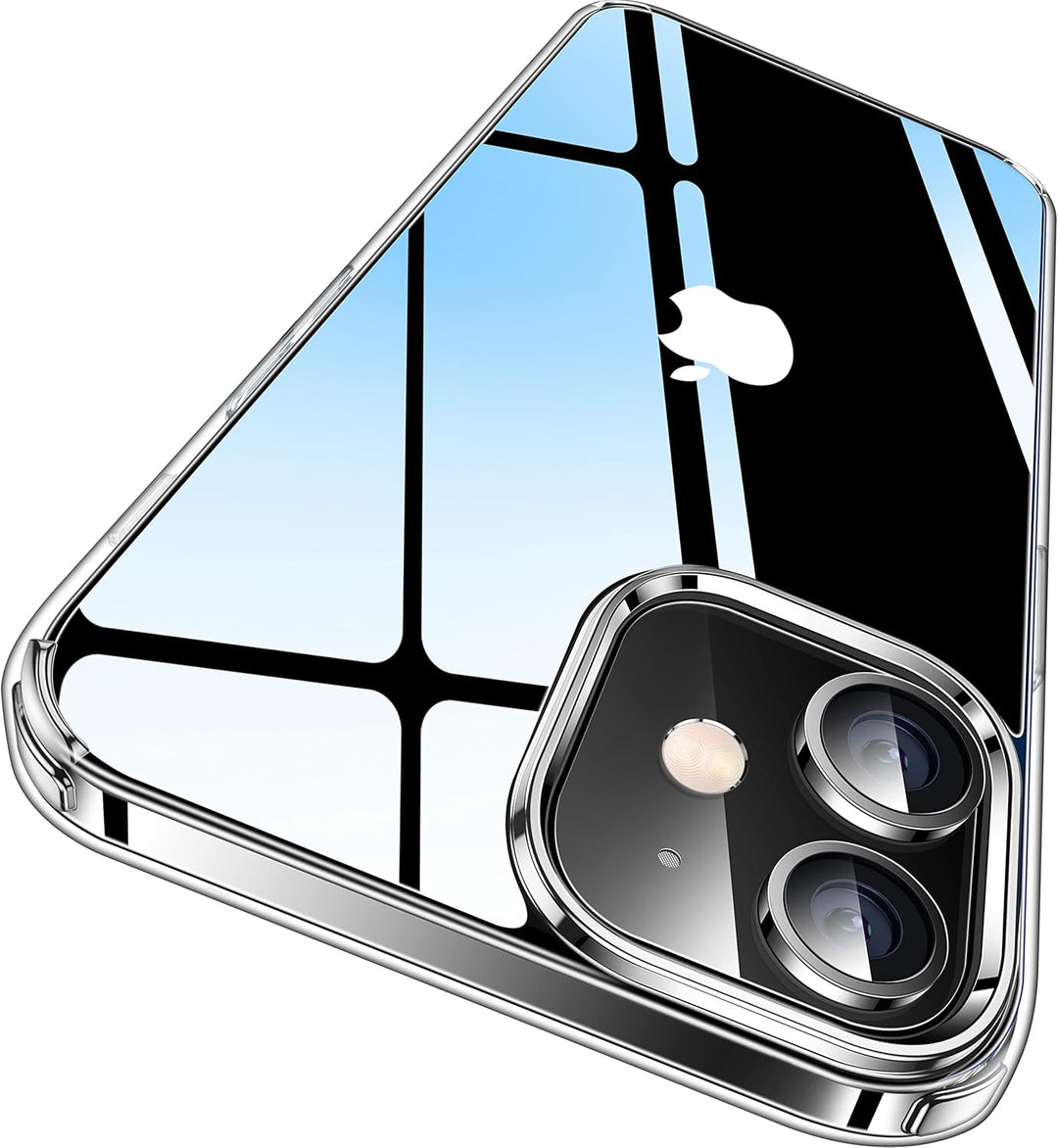 CASEKOO Crystal Clear für iPhone 12 Hülle, iPhone 12 Pro Hülle, [Nie Vergilbung] [Unzerstörbarer Mil