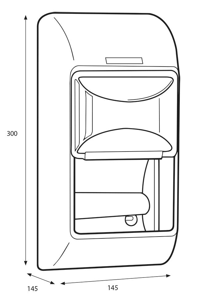 Katrin 104452 2-Roll Toilettenpapierspender, Schwarz