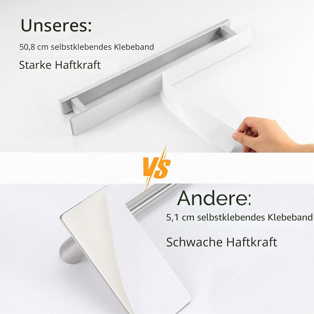 Badezimmer Handtuchstange Handtuchstange Selbstklebend oder Schraubmontage Edelstahl Wandmontierter