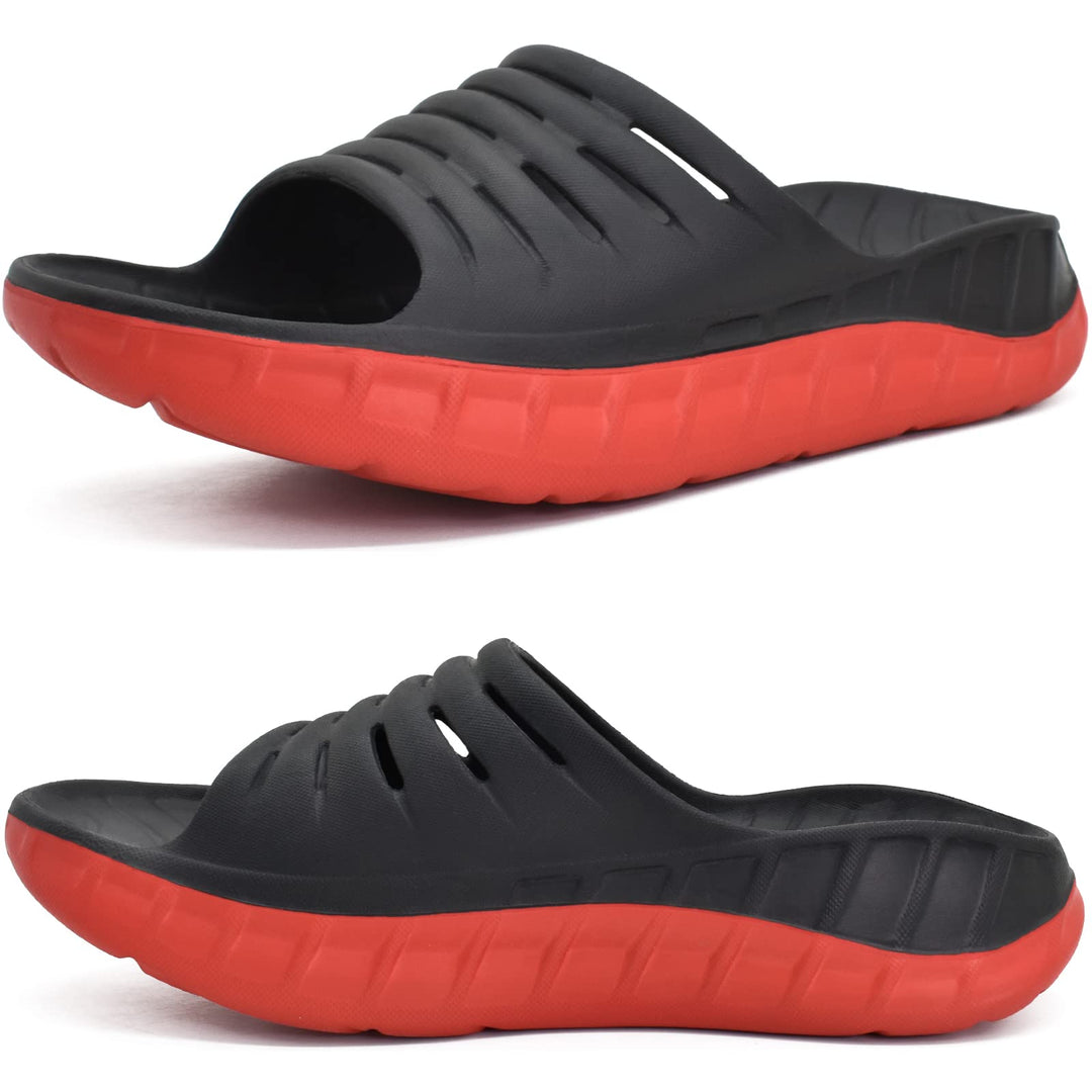 KuaiLu Recovery Sandalen Herren Bequeme Plantarfasziitis Schlappen Orthopädische Offene Zehen Männer