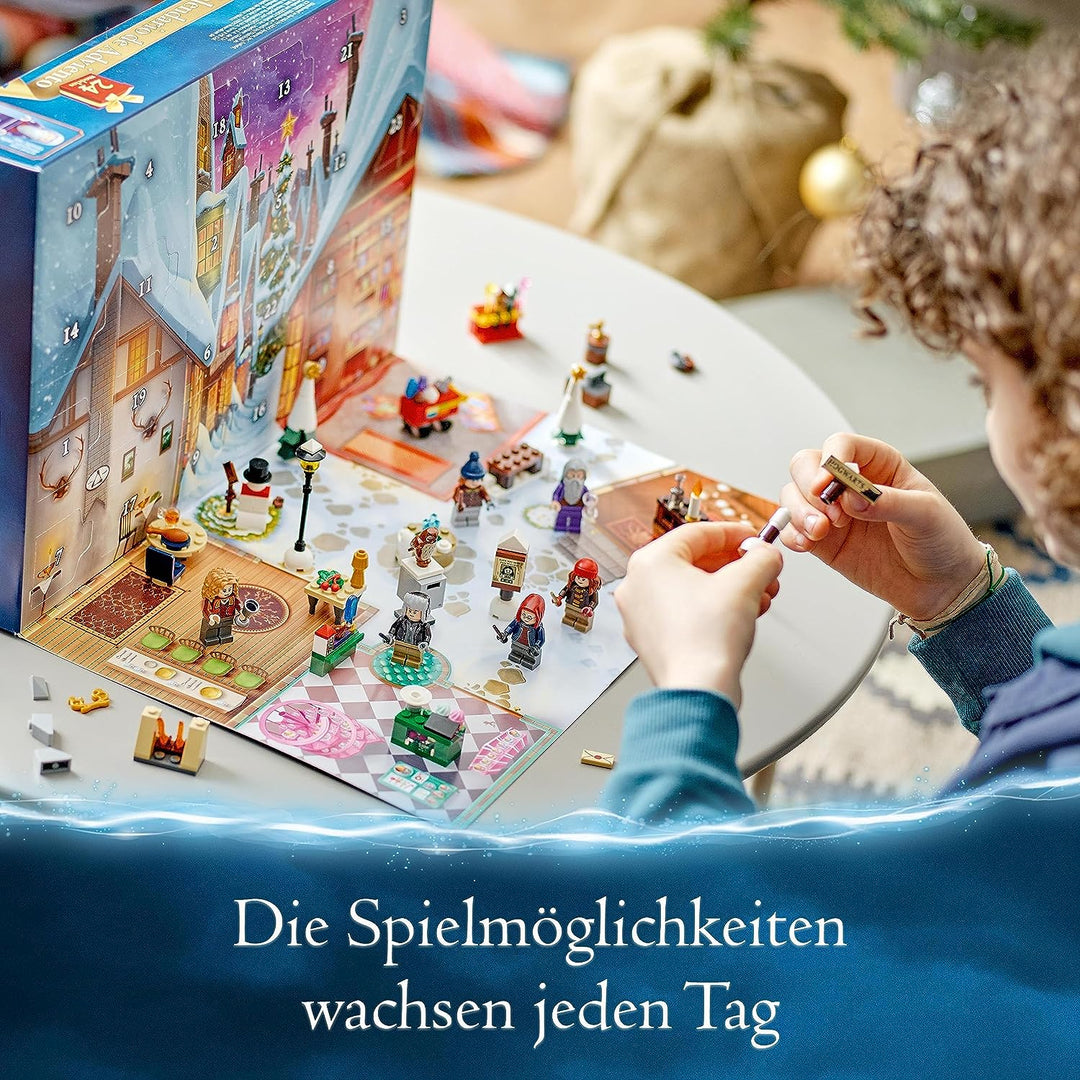 LEGO 76418 Harry Potter Adventskalender 2023, Weihnachtskalender mit 24 Geschenken inkl. 18 Hogsmead