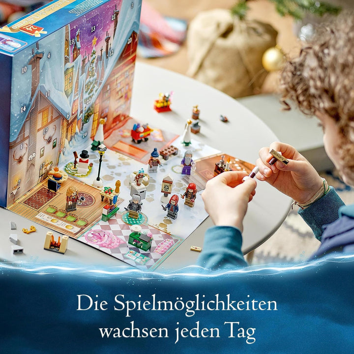 LEGO 76418 Harry Potter Adventskalender 2023, Weihnachtskalender mit 24 Geschenken inkl. 18 Hogsmead