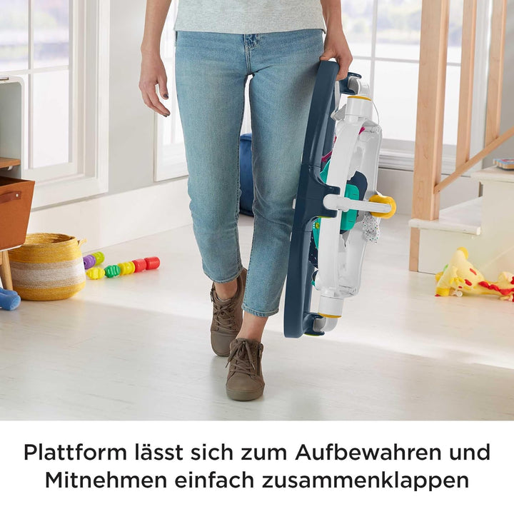 Fisher-Price HPH46 - Jumperoo Wippe und Spielcenter für Babys mit Lichtern und Geräuschen, Astrokätz