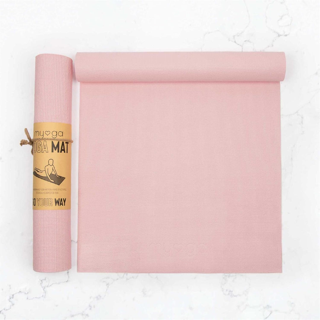 Myga Yoga-Starter-Set – Yogamatte, 2 Yoga-Blöcke und Yogagurt – Starter-Set mit Matte, 2 Steinen & M