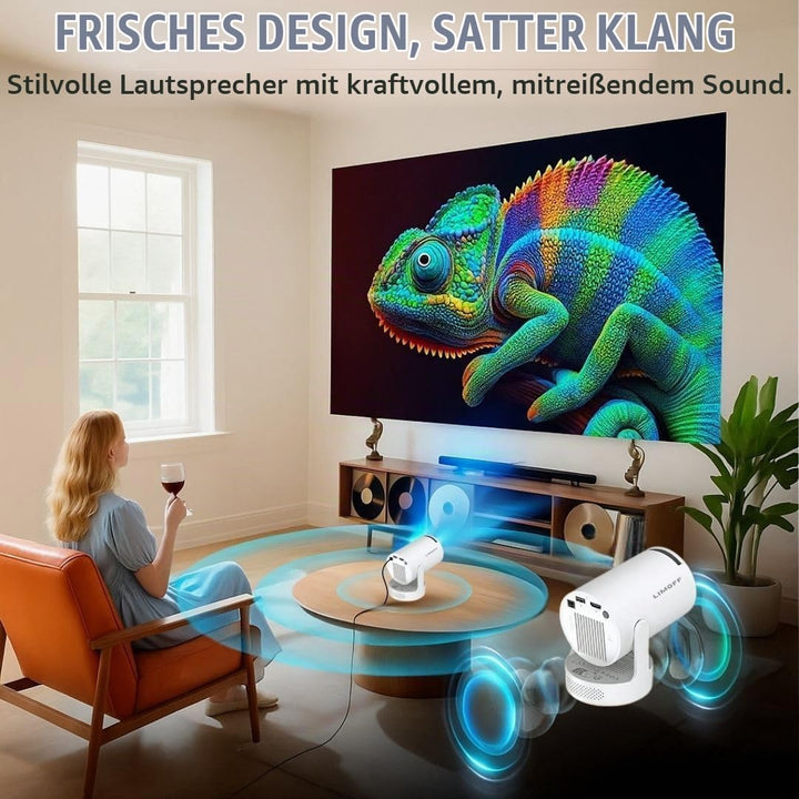 [2025 Neues Modell – inkl. HDMI-Kabel] LIMOFF Hy300 Ultra Mini Beamer – 1080P Full HD Smart Projekto