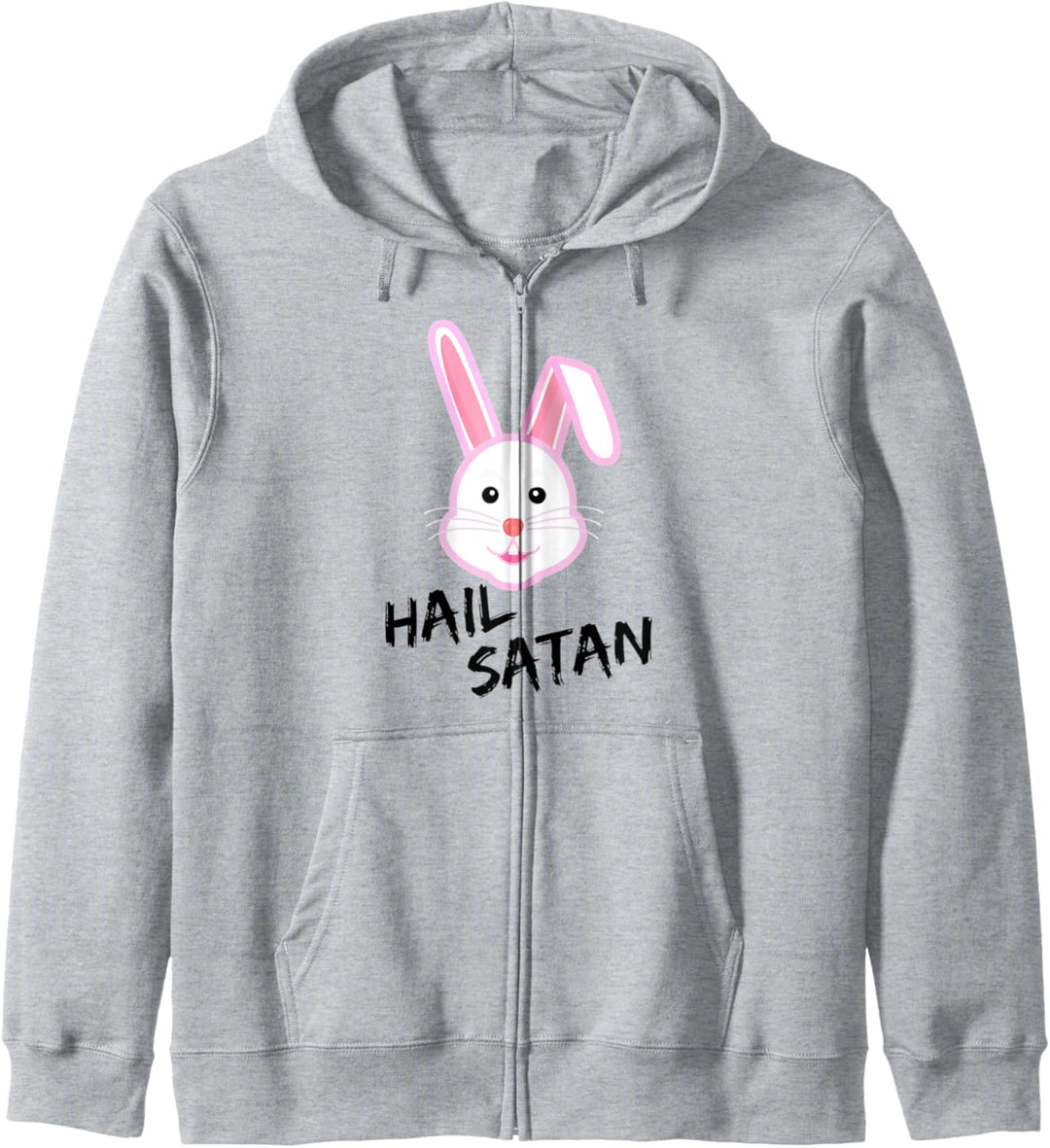 Hail Satan Hase Death Metal Sarkasmus Kapuzenjacke