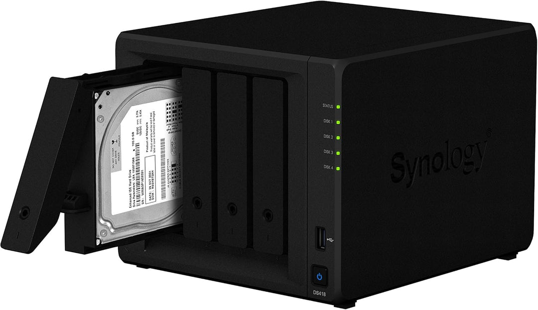 Synology DS418 8TB (4 x 2TB WD RED) 4 Bay Desktop-NAS-Einheit, 8TB