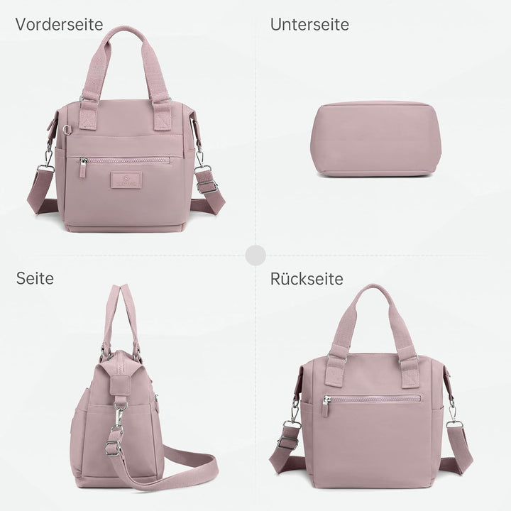 DIRRONA Beiläufig Damen Umhängetasche Multi Pocket Multi Fach Crossbody Bag Mittelgrosse Umhängetasc