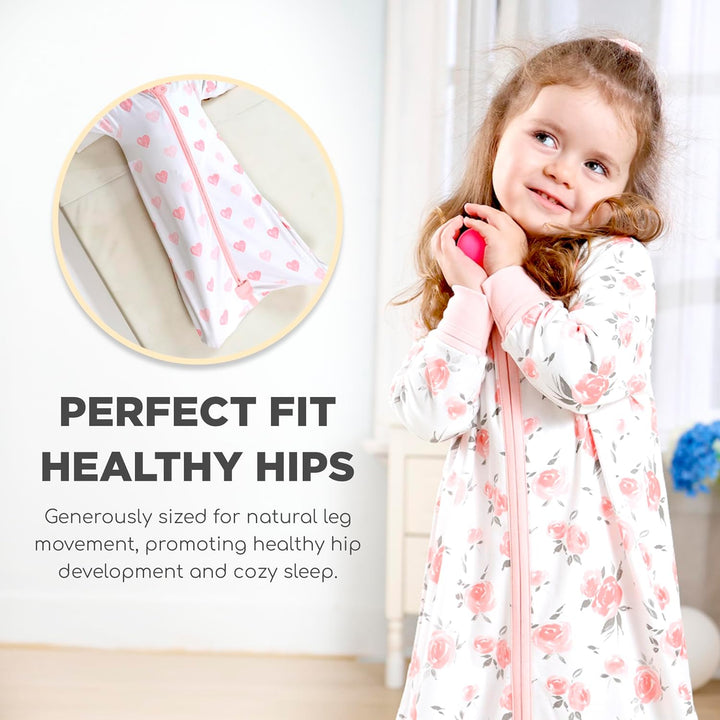 Mama Cheetah Baby Schlafsack, Bio-Baumwolle, Tragbare Babydecke, Schlafsack mit 2-Wege-Reissverschlu