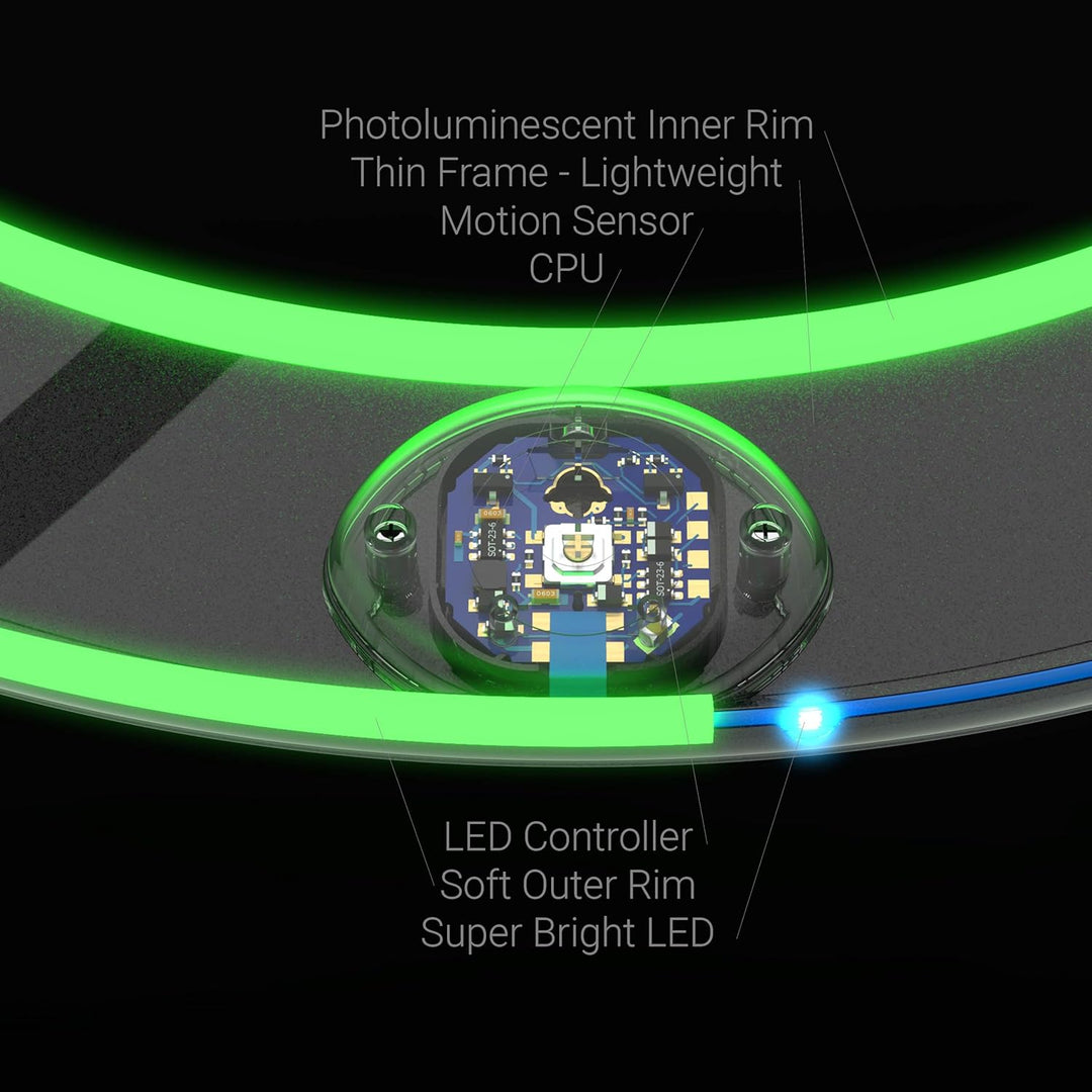 TOSY Fliegender Ring – 12 LEDs, hell, automatisches Aufleuchten, sicher, wasserdicht, leichtes Frisb