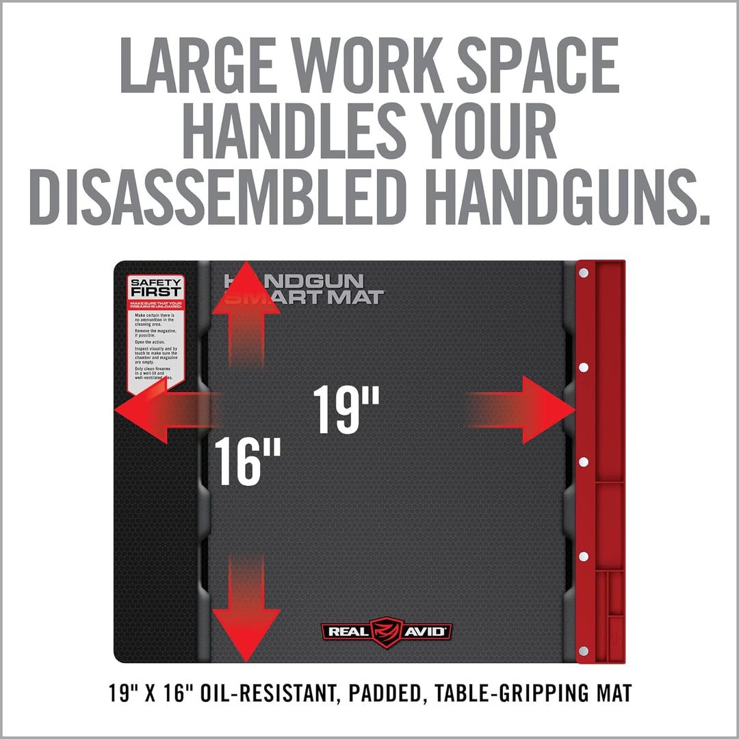 RealAvid Unisex-Adult Real Avid Handgun Smart Mat, Black, no Size