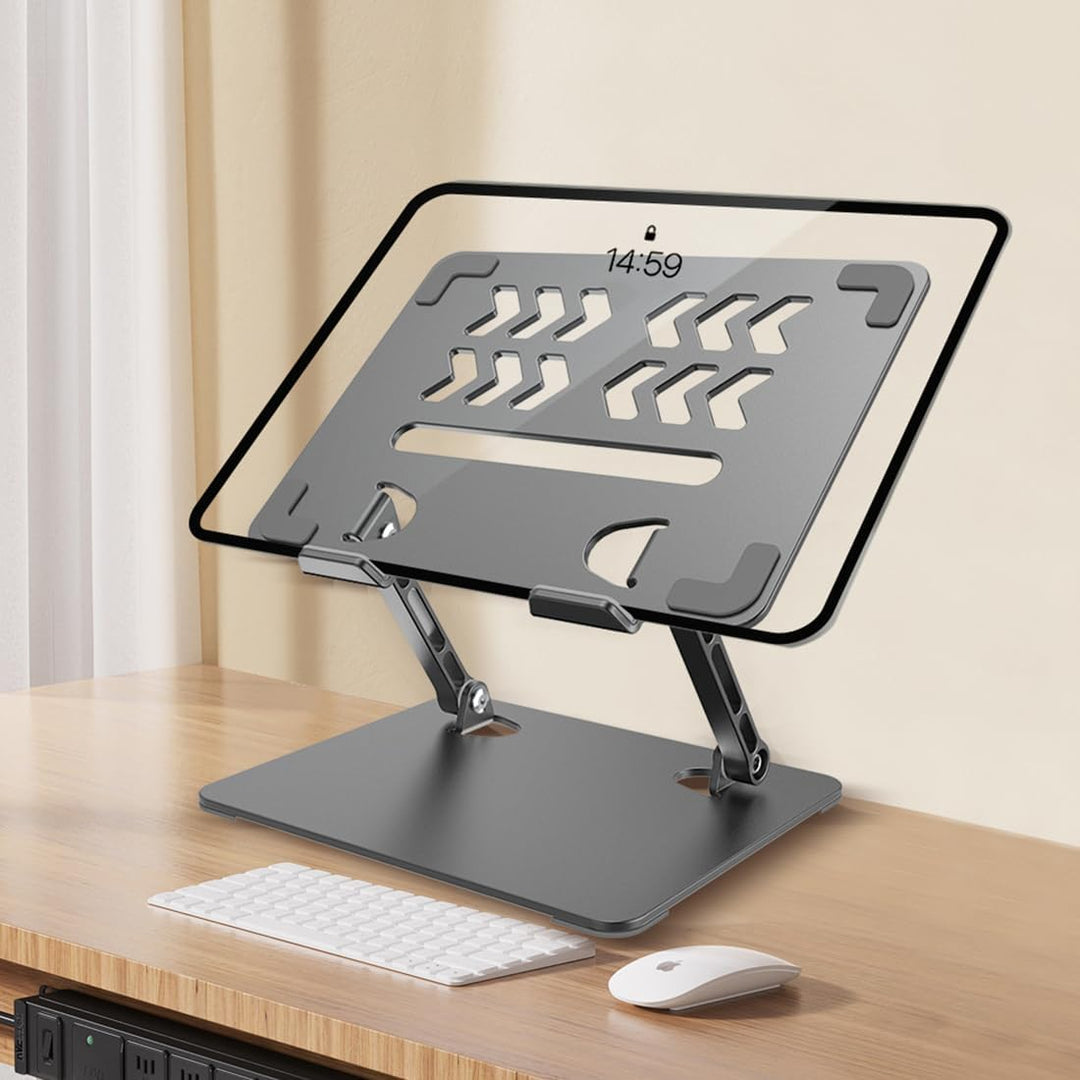 Tablet Ständer, Laptop Ständer Höhenverstellbar, Aluminium Tablet Halterung, Ergonomischer Laptopstä