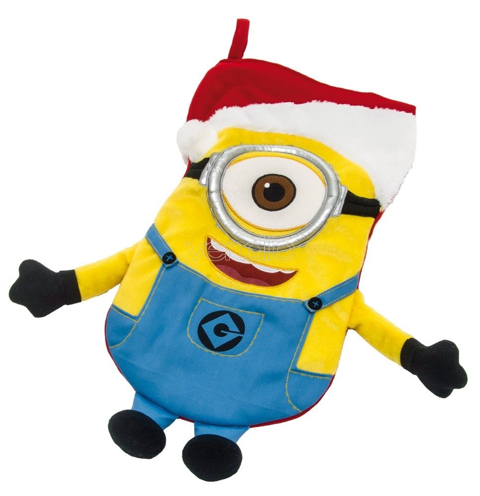 Joy Toy 97141 - Minions Weihnachtsstrumpf Plüsch, 35 x 25 cm, Gelb