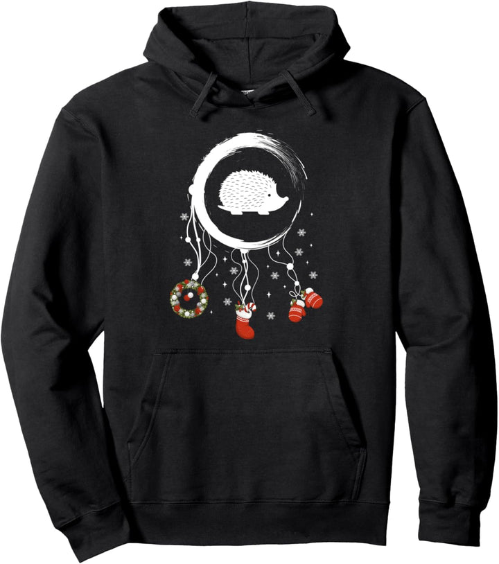 Joy Dreamcatcher Merry Christmas Igel Pullover Hoodie