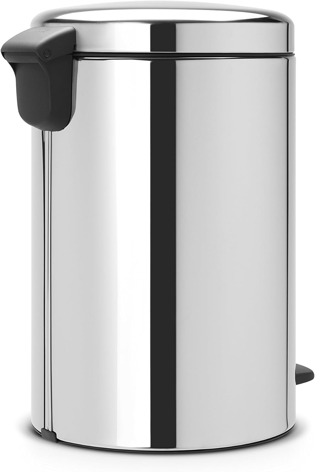 Brabantia 113987 Treteimer mit Inneneimer aus Kunststoff, stahl, Brilliant Steel, 20 Liter Brilliant