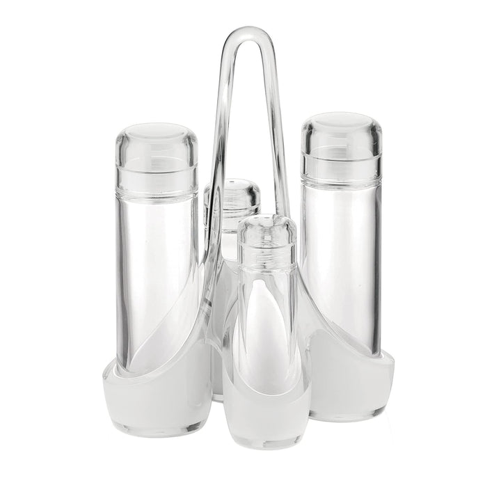 Guzzini - Glam/Vintage, Essig-und Öl Menage - Transparent, 18,5 x 14 x h24 cm - 24880000