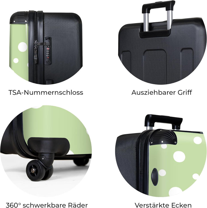 NoBoringSuitcases.com® Koffer XL Gross 77x51.5x28 cm Hartschale Reisekoffer 4 Rollen Leicht Koffer T