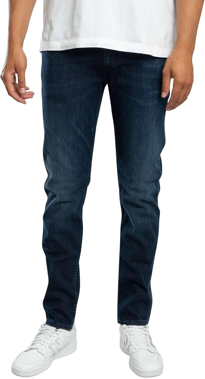 Replay Herren Jeans Anbass Slim-Fit mit Power Stretch 29W / 34L Dunkelblau 007, 29W / 34L Dunkelblau