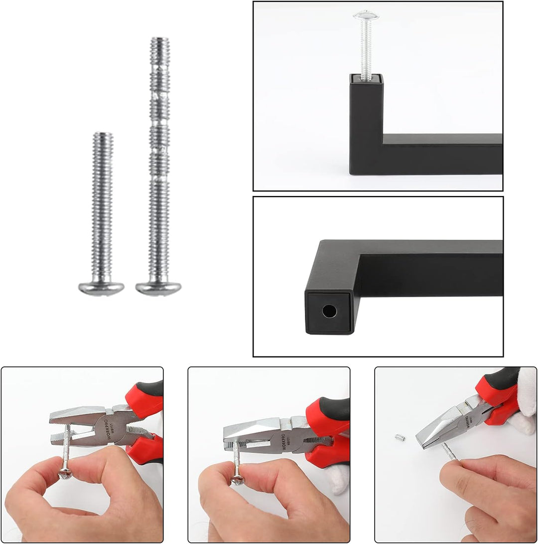 LONTAN 15 Stück Möbelgriffe Schwarz 128mm lochabstand Schrankgriffe Griffe Schwarz Griffe für Küchen