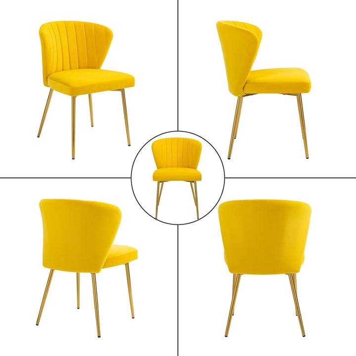 Sepnine Moderne Esszimmerstühle Samt, Küchenstuhl,Gepolsterter Sitzfläche aus Komfortschaum,mit Meta