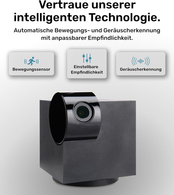PetTec Cam 360° Hundekamera mit App, WLAN, Sprachfunktion & Nachtsicht für Zuhause - Haustier Überwa