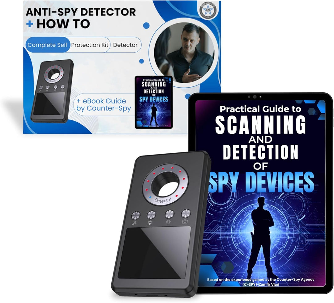 Wanzen Detektor Anti-Spy – RF Scanner für Versteckte Kamera, GPS Tracker & Abhörgeräte, Signal Detek