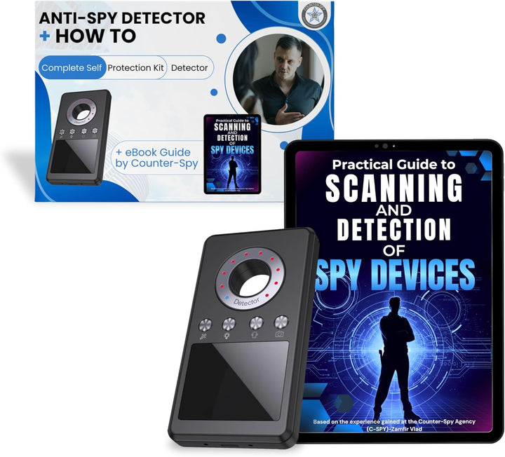 Wanzen Detektor Anti-Spy – RF Scanner für Versteckte Kamera, GPS Tracker & Abhörgeräte, Signal Detek