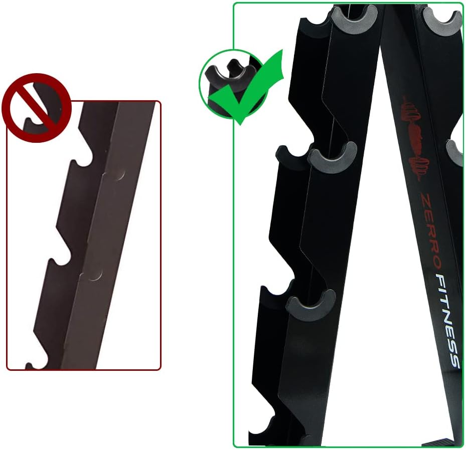 ZEERO Max.300Kg Kurzhantel Rack, 4/5 Ebenen Hantelständer, Passend zu hanteln und Kurzhanteln, Hante