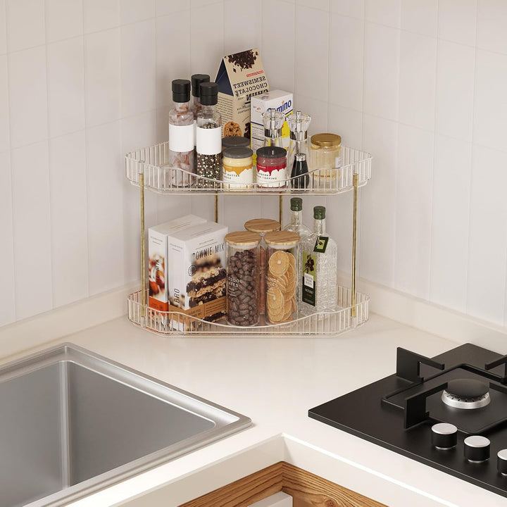 Lifewit Make Up Organizer, Schminktisch Organizer, Stabil Eck-Mehrzweck-Regal für Parfüm/Hautpflegem