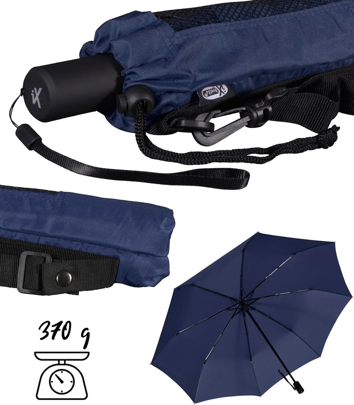 iX-brella Trekking XL Taschenschirm 115 cm gross mit Umhängetasche insignia blue, insignia blue