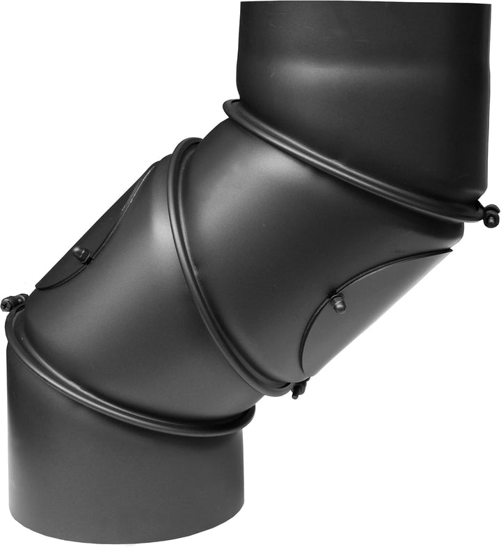 Ofenrohr Kaminrohr Bogen Abgasrohr Rauchrohr Rosette Wandfutter Ø DN 150 mm 2 mm Stahlrohr schwarz (