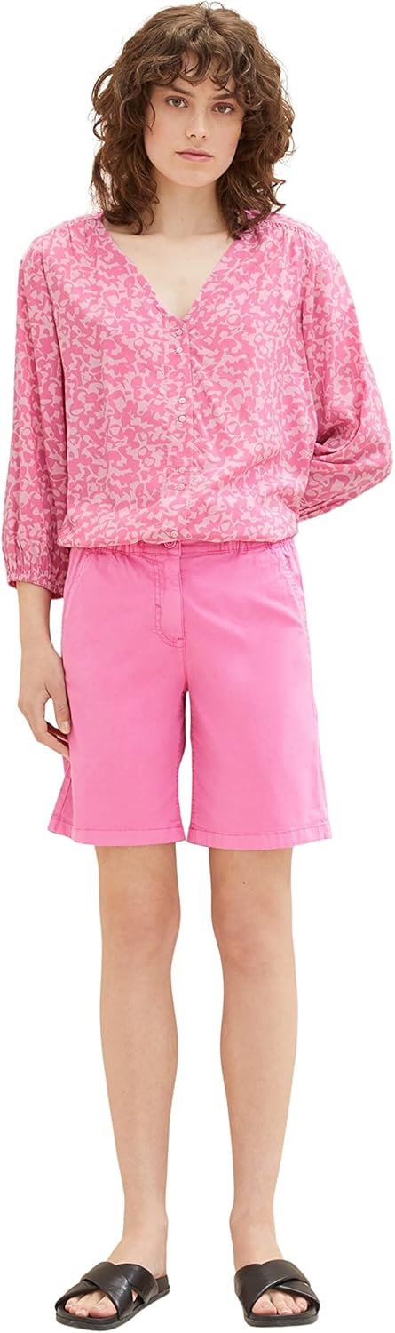 TOM TAILOR Women's blouse with pattern 32 31745 - Pink Geo Design, 32 31745 - Pink Geo Design
