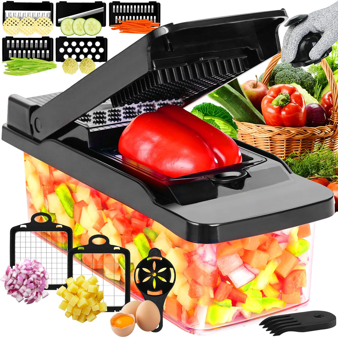 Gemüseschneider Mandoline Gemüseschneider Multischneider Julienner Zwiebelhäcksler Lebensmittelhäcks