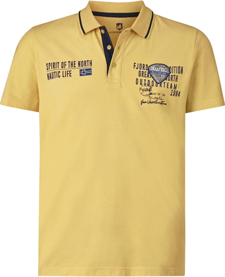 Jan Vanderstorm Herren Poloshirt Hallfred L Grosse Grössen Blau, L Grosse Grössen Blau