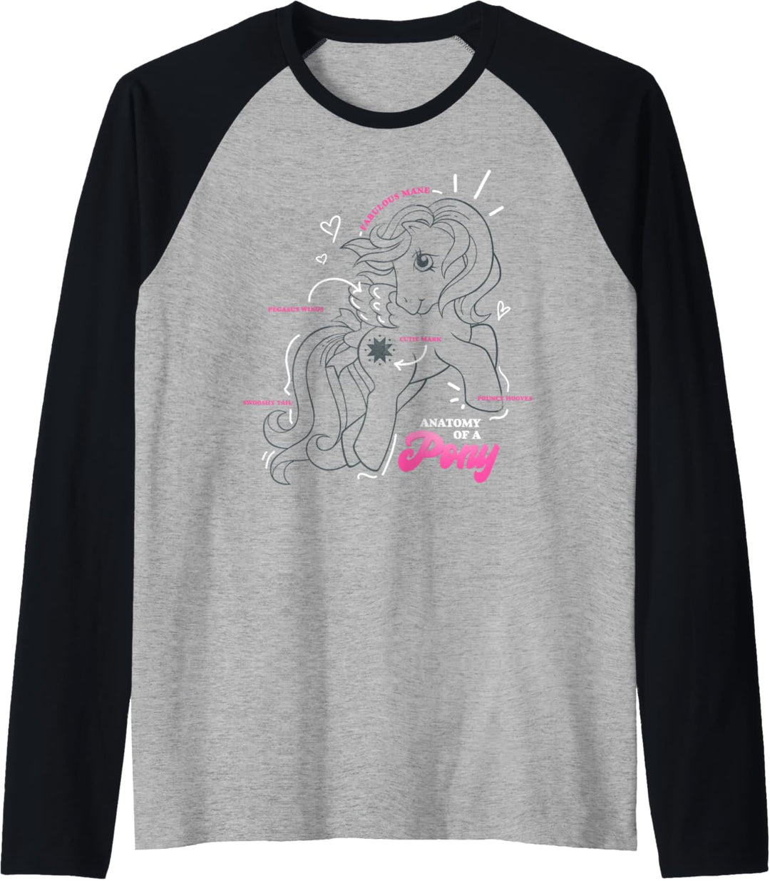 My Little Pony Starshine Anatomy Of A Pony Vintage Diagram Raglan