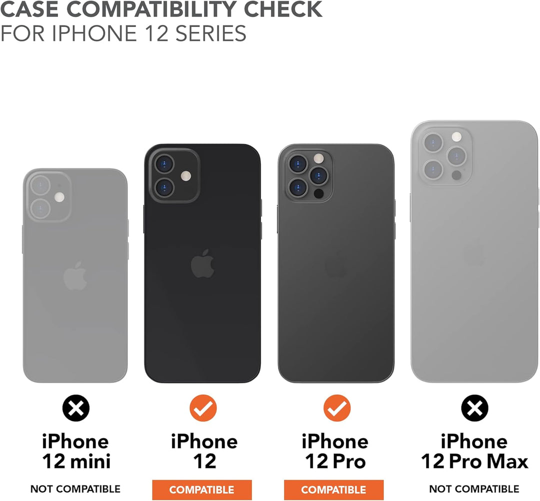 ROKFORM Schutzhülle für iPhone 12, iPhone 12 Pro, magnetisch mit Twist Lock, dünn, stossfest, Crysta