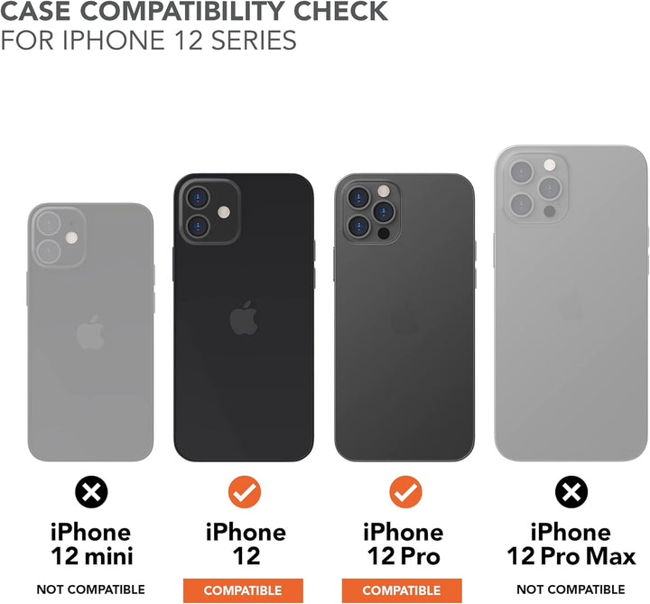 ROKFORM Schutzhülle für iPhone 12, iPhone 12 Pro, magnetisch mit Twist Lock, dünn, stossfest, Crysta