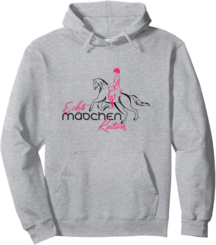 Echte Mädchen Reiten Geschenk Reiterin Frauen mit Pferden Pullover Hoodie